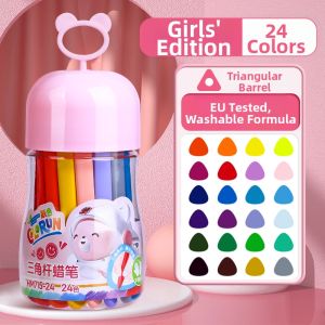 De Li | Washable Safe Childrens Crayons 24 Colors