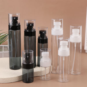 HNKMP ขวดสเปรย์ขนาด30 60 100 120มล. ขวดสำหรับพกพาขวดใส่เครื่องสำอางแบบใส สีดำใส่น้ำได้