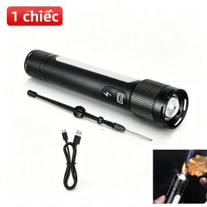 990000000LM Đèn Pin LED 6000M Đèn Pin Sạc USB Tầm Xa Với Đèn Bên COB Chống Nước Cho Cắm Trại Đi Bộ Đường Dài Khẩn Cấp