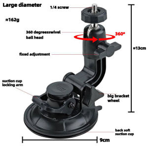 Suction Cup for Go Pro Accessories 9cm Car Mount Windshield for Action Camera SJCAM 360 Accessories