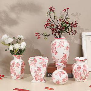 กระถางลายน้ำเงินและขาวสไตล์จีนใหม่ กระถางเซรามิกหรูหรา ตกแต่งห้องนั่งเล่น ตกแต่งประตูทางเข้า ตกแต่งงานแต่งงาน ตกแต่งงานเปิดใหม่