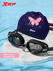 XTEP | Fog-resistant Silicone Swim Cap & Goggles Set