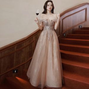 Womens Evening Gown Elegance 2025 Art Examination Annual Meeting Host Long Princess Delicate Dress For Women