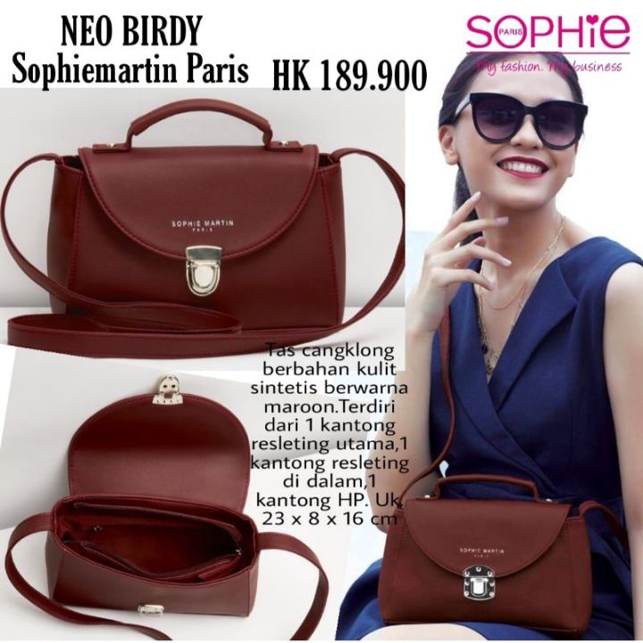 SOPHIE MARTIN TAS NEO BIRDY SOPHIE PARIS Tas Kulit Pu Casual Tas