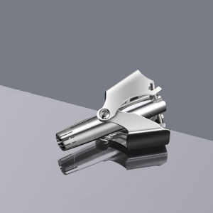 Waterproof Stainless Steel Portable Ear Hair Trimmer Manual Nose and Ear Hair Trimmer 360° Rotating for Facial Hair Beauty Tool