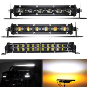 5.5" 8" 10" 14" 6D lens LED Bar for off road 4x4 Work Light bar Single/Double row light Driving white yellow Front bumper grille