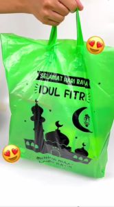 Kantong Plastik Idul Fitri & Goodie Bag Hampers Lebaran Ukuran 30x40cm Isi 50 Lembar