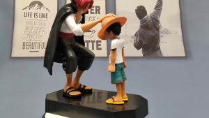 Bandai | 18cm One Piece Anime Figure Four Emperors Shanks Straw Hat Luffy Action Figure One Piece Sabo Ace Sanji Roronoa Zoro Figurine