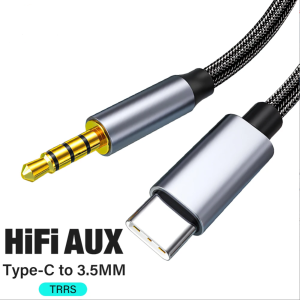 USB Type C to 3.5mm Audio Jack Male to Male AUX Cable Adapter for Car Speakers Headphones Huawei Xiaomi Type-C Converter