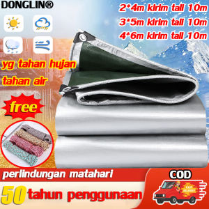 100 tahun tanpa kerusakan DL terpal plastik Terpal ukuran 4x6 meter/3x5m/2x4m Meng-upgrade dan menebal Gratis tali 10m tahan air Anti sobek tahan panas untuk taman kolam renang outdoor rooftop(terpal plastik terpal mobil terpal tebal murah Terpal Murah)