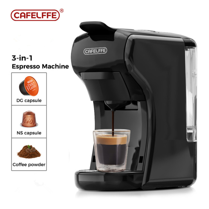 Cafelffe 3in1 Multiple Capsule Coffee Machines 19 Bar Hot Cold Espresso Machine Fit Nespresso Dolce Gusto Coffee Powder coffee machine full automatic Lazada