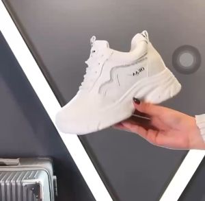 HELLO 2025 Women's White Breathable Shoes: Korean Rubber Sneakers & Fashion Bottom Sneakers
