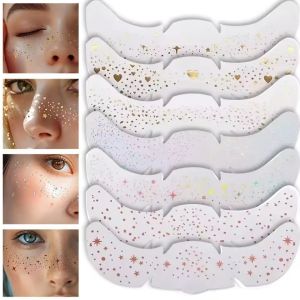 Glitter Skincare Freckles Face Tattoos Waterproof Glittering Star Freckle Stickers Lasting Bright Face Makeup Party Patch