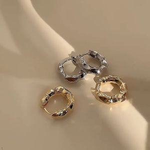 Bestella💗2PCS/Set Anting-anting Lipat Berbentuk U Perak S925 Anting-anting Gaya Geometris Bahan Paduan COD