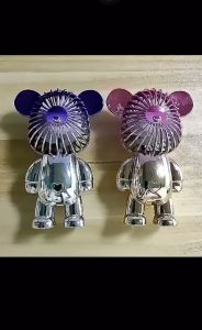 KIPAS MINI PORTABLE KARAKTER BERUANG - KIPAS ANGIN GENGGAM BONEKA METALIC