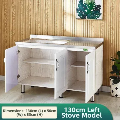 ZHENTAIYUAN | Simple Stainless Steel Kitchen Cabinet with Sink for Renters