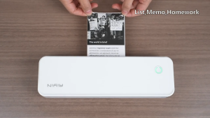 AiYin A4L เครื่องปริ้นพกพา A4 เครื่องปริ้นกระดาษความร้อน ไม่ใช้หมึก Mini Printer BT