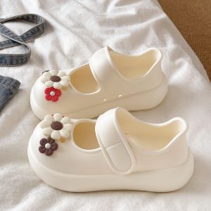QIAOHUI | Anti-Slip Sweet Floral EVA Thick-sole Sandals