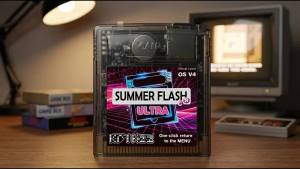 3000-in-1 Game Cartridge Memory Card OS V4 Edition Clear Black Blue for Game Boy Color GBP GBA SP Game Console - 8G TF Card