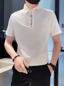 Áo Thun Polo Cổ Bẻ Thêu Nam Mùa Hè 2025 Dáng Ôm Vừa Vặn Thời Trang Thường Ngày Đa Năng Thoải Mái Thoáng Khí