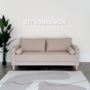 INNDESIGN EASY CLEAN/PET FRIENDLY 3 SEATER SOFA / FABRIC SOFA / ZIG ZAG SPRING SOFA