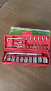Kunci Sok Set 27 PCS - Sock Shock Motor Socket/27IN1 Socket L Set 27Pcs/ 8-21mm Shok Kit Kunci Shock Set