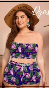 PLUS SIZE XL-3XL TWO PIECE BIKINI SWIMSUIT CURVY PLUS SIZE [ALONA]