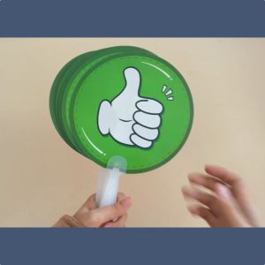 10PCS/Set Double Side Thumbs up Thumbs Down Classroom Voting Paddles Handy Teacher Classroom Event Supplies Plastic Sign for School Student Teacher AId