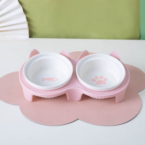 MAOGUANJIA | Anti-Tipping Double Ceramic Feeding Bowls For Cats