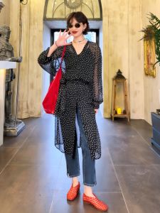French Black Polka Dot Long Sleeve Dress Womens Summer 2025 New High-End Beautiful Vacation Mid-Length Gown