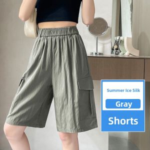 LANGPIN | Plus Size Ice Silk Yamamoto Work Trousers Womens Summer New Loose Slimming Cotton Linen High Waist Sports Pants