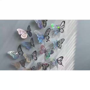 Set 12 Con Bướm 3D kèm keo dán I Kích Thước 8-10-12cm I Bướm Trang Trí Dụng Cụ Chụp Hình - SHOPE
