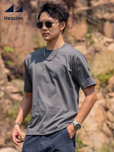 HESSION | 7A Antibacterial IceSilk Quick-Dry Cool Feeling Short Sleeve Mens T-Shirt