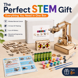 STEM DIY Kits | Remote Robotic Arm / Wooden Electric Guitar | Educational Building Toy | Ages 8+