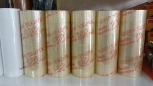 Băng Keo Trong 5F dùng cho Văn phòng dán Thùng 100 Yards (Loại 1 cây 6 cuộn/1 kg)