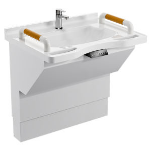 JIAWENHUA | Height Adjustable Bathroom Sink with Assist Rail Washbasin