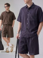 JINJIEJIAODIAN | Vintage Luxe Tencel Linen Leisure Sport Set Men. 