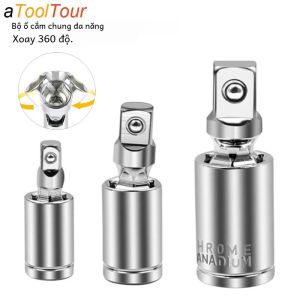 Đa Năng Khớp Xoay Ổ Cắm Adapter 1/4 3/8 1/2 Inch Ổ Chrome Vanadium Thép Chữ U Ổ Chuyển Đổi Sửa Chữa Ô Tô Tự Động Dụng Cụ