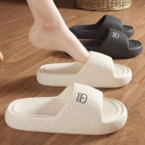 Couple Slippers Mens Summer Shit Feeling 2023 New Indoor Home Non-Slip Thick Bottom Bathroom Bath Mute Tide