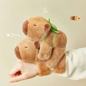 Lovely Animal Slap Snap Wrap Wristband Bracelet Capybara Dog Cat Plush Hand Ring Wristband Kids Toys Creative Funny Gift