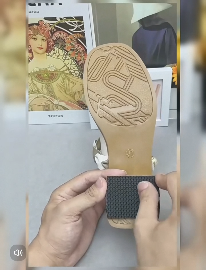 Thickened anti slip sole with silent heel sticker to prevent wear and tear