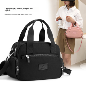 Large Capacity Canvas Handbag Womens 2025 New Style Oxford Shoulder Bag Office Bag Mom Bag Soft Foldable Zipper Closure