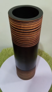 แจกันไม้แท้ อบแห้ง ทำสีสวยงาม