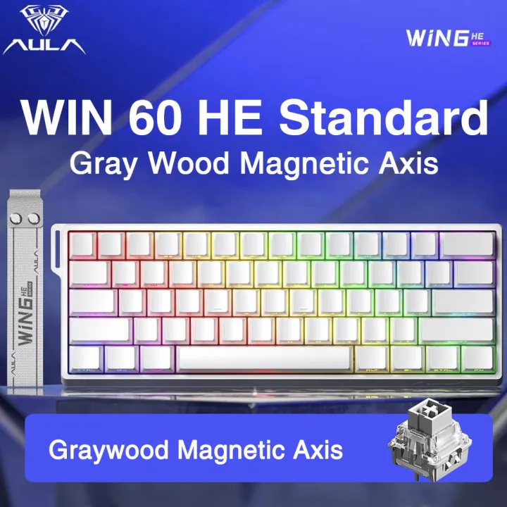 AULA WIN60/68HE Customized RT Mechanical Keyboard with personalized ribbons Supporting RGB Lights Hot-Swappable Wired Keyboard Suitable for Desktop and Laptop