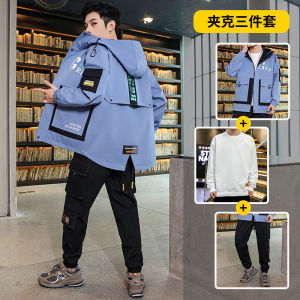 Bộ Đồ Thể Thao Nam Thường Ngày Mùa Xuân Thu Thời Trang Hợp Thời Trang Quần Áo Thể Thao Nam Áo Khoác Ngoài Công Sở Dài Tay Dài Quần Dài