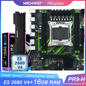 MACHINIST X99 PR9-H Motherboard Intel LGA2011-3 kit Set Xeon E5 2680 V4 CPU processor DDR4 16GB 2133MHz RAM Memory NVME SATA M.2