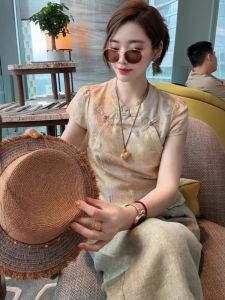 New Chinese Style Shirt Short Sleeve Womens Fashionable Versatile Luxury Feel Good Quality Top Commute Style Floral Print