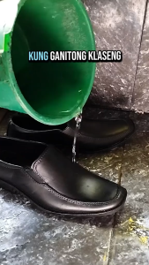 SHUTA Boys Fashion Rubber Shoes Kids Black Anti-Slip Slip On School Black Shoes SIZE 25-35