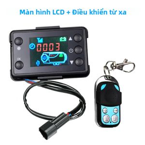 Bộ Điều Khiển Máy Sưởi Đỗ Xe Ô Tô 12V Với Màn Hình LCD Công Tắc Nút Bấm Và Điều Khiển Từ Xa Dành Cho Phụ Kiện Máy Sưởi Dầu Xe Tải