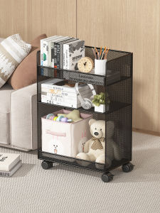 Desk Storage Cabinet with Wheels Bookshelf Office Desk Low Cabinet Desk Floor Bookcase Movable Storage Trolley